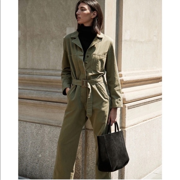 Nili Lotan Marie Jumpsuit in Uniform Green - Picture 3 of 15